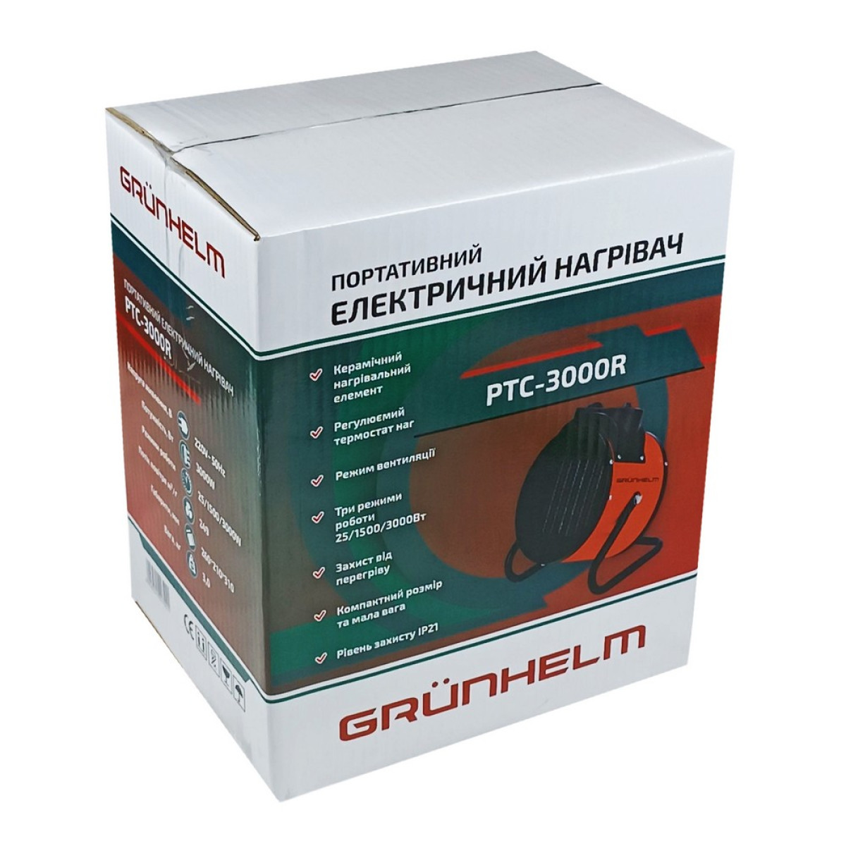 Обігрівач електричний РТС-3000R Grunhelm