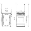 Плита газовая белая Grunhelm G4FG5612W