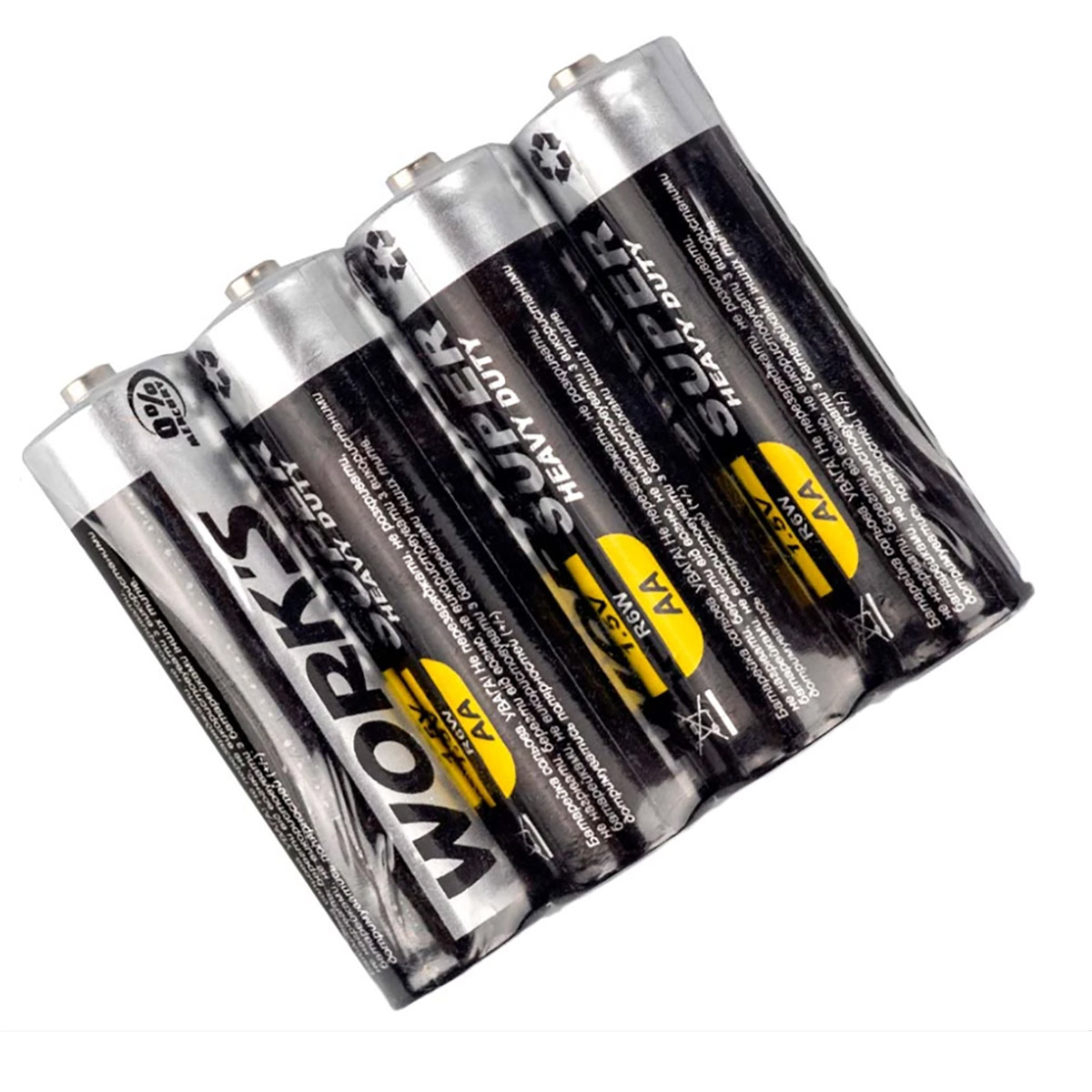 Батарейки Work's HEAVY DUTY R6W-4S/AA/4шт пленка (4x15 уп) D.BOX
