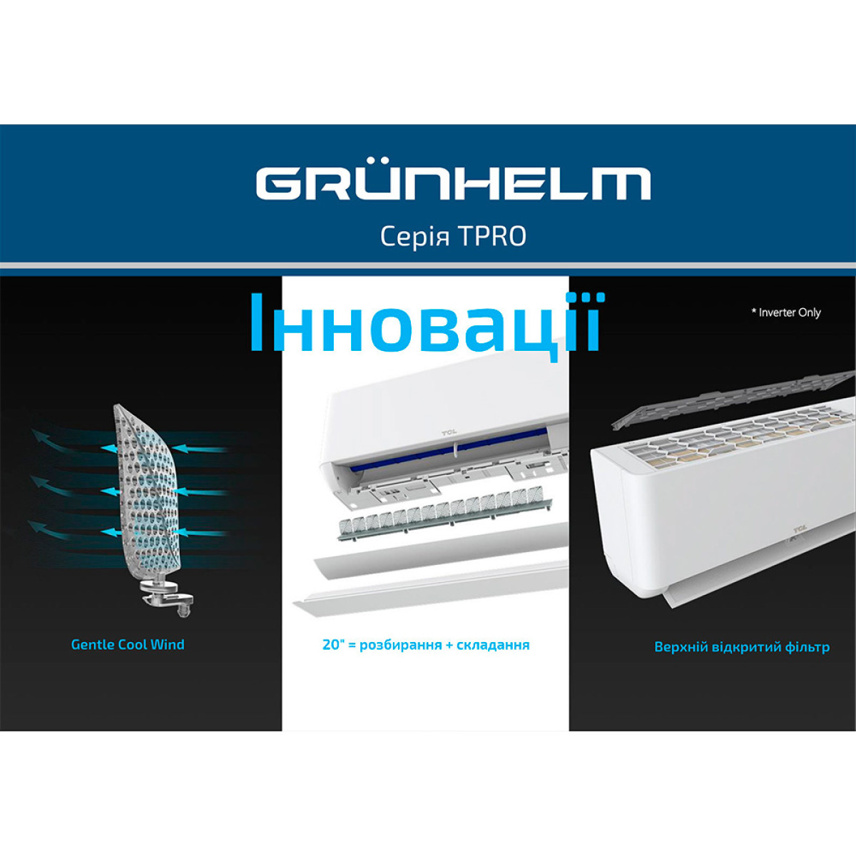 Кондиціонер Grunhelm GAC-12GH-IWF-TPRO