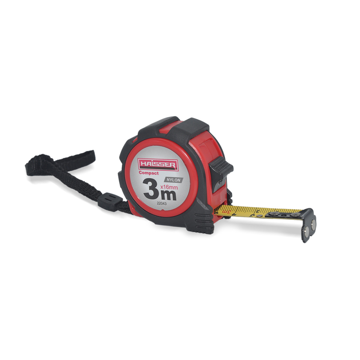 Рулетка вимірювальна 3мx16мм Haisser Compact 22043