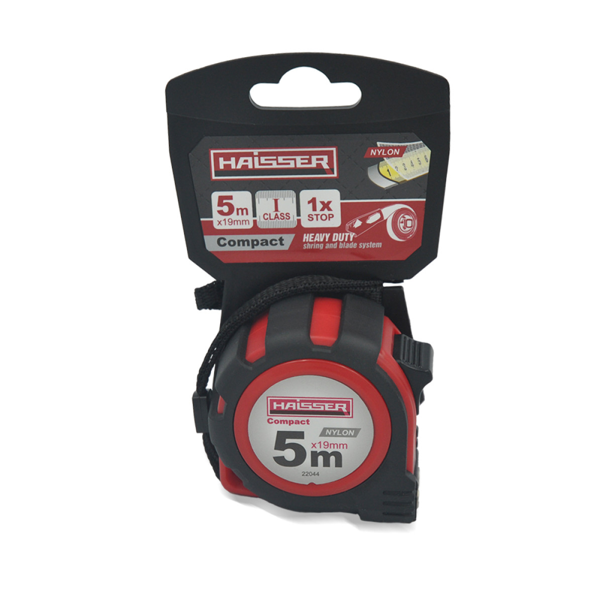 Рулетка вимірювальна 5мx19мм Haisser Compact 22044