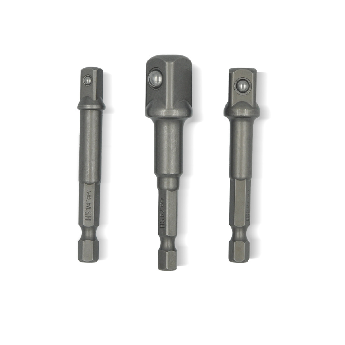 Набір перехідників для торцевих головок Haisser PROFI 1/4", 3/8", 1/2" 3 шт