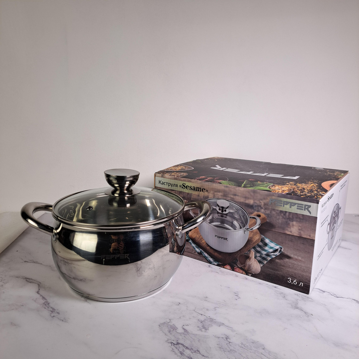 Каструля PR-1202-16 SESAME PEPPER 16 х 9.5 см 1.9 л