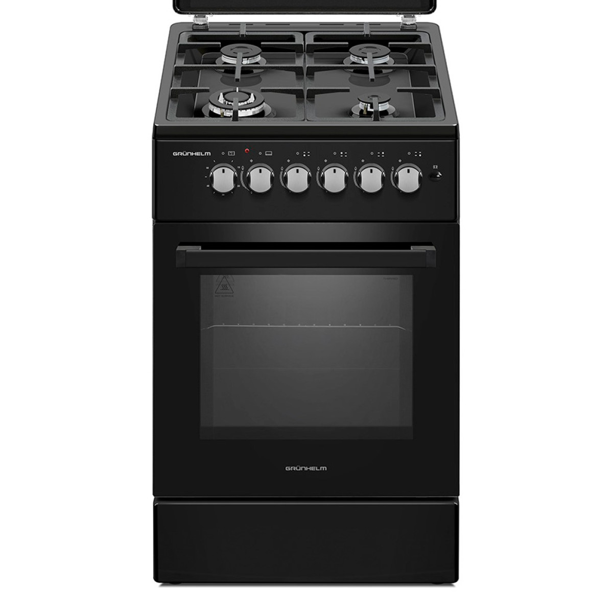 Плита газовая Grunhelm G4F56124B черная