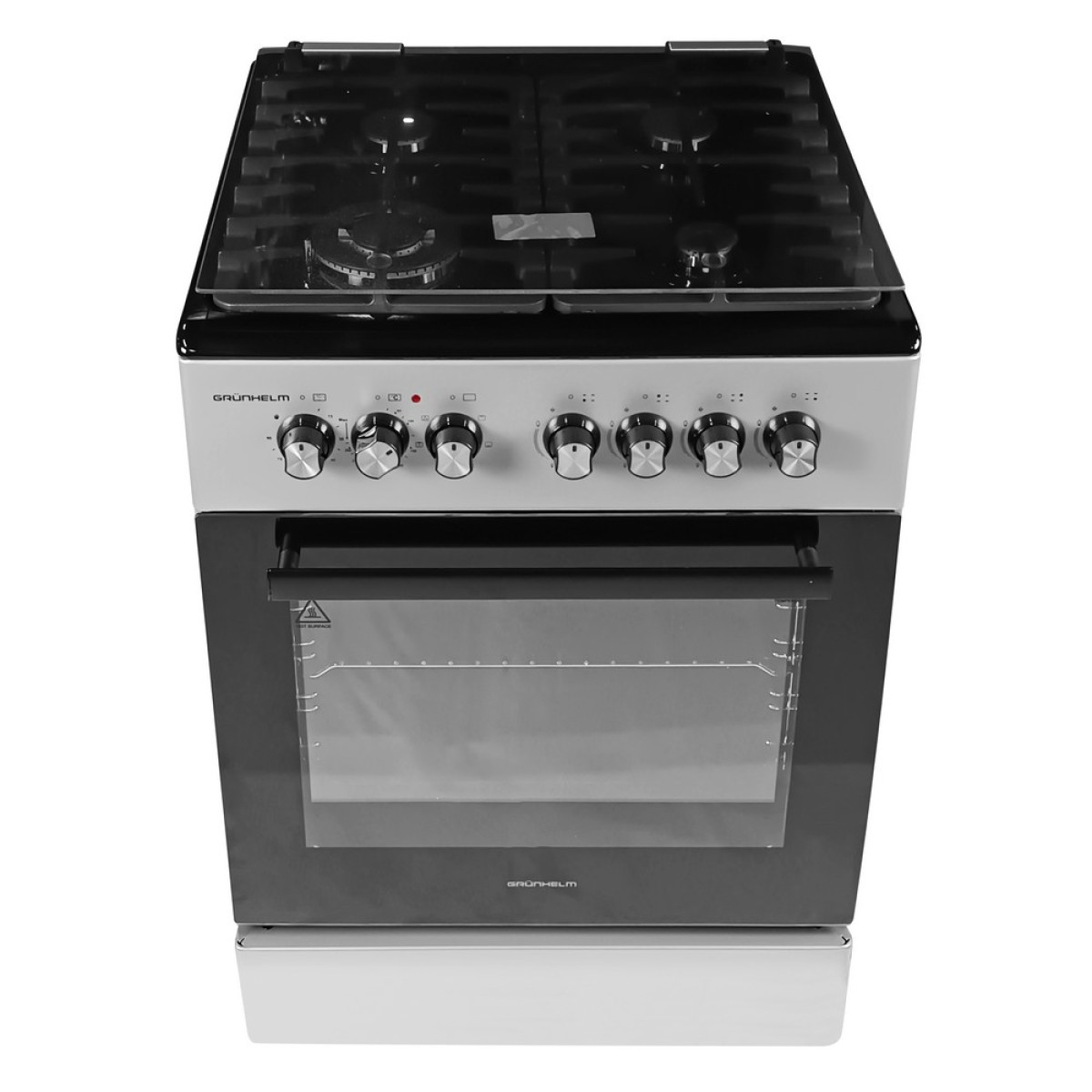 Плита газоелектрична Grunhelm F661234GB сіро-чорна