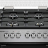 Плита газоэлектрическая Grunhelm F661234GB серо-черная