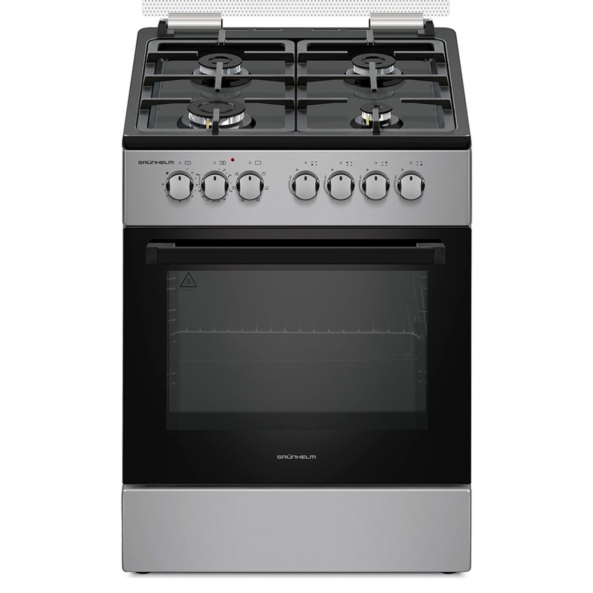 Плита газоэлектрическая Grunhelm F661234GB серо-черная