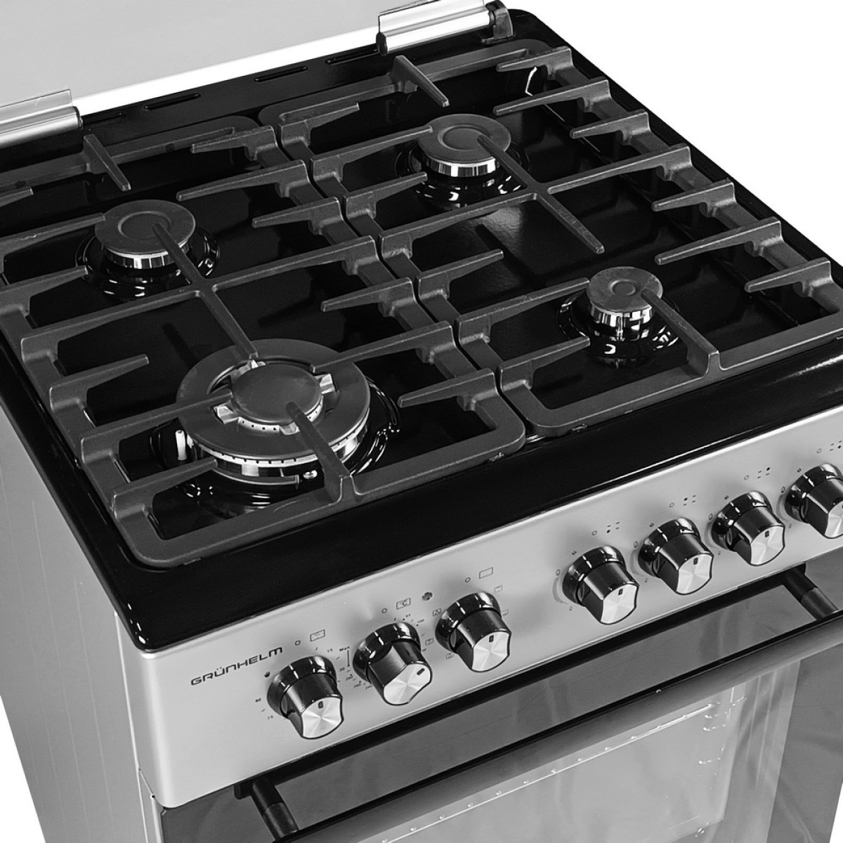 Плита газоелектрична Grunhelm F661234GB сіро-чорна