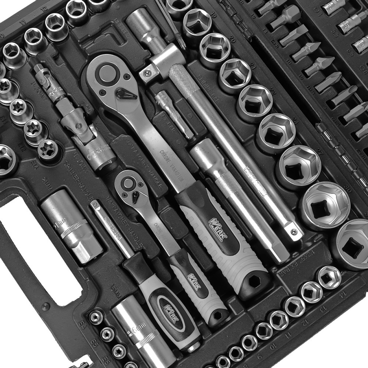 Набір інструментів професійний 1/2" і 1/4" 110 од. WERK 70221