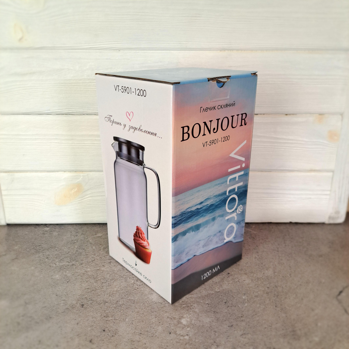 Глечик скляний Bonjour VT-5901-1200 VITTORA 1.2 л