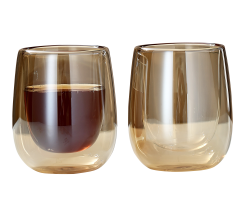 Набор стаканов GOLD (2 ШТ) VТ-5407-250 с двойным дном 250 мл.