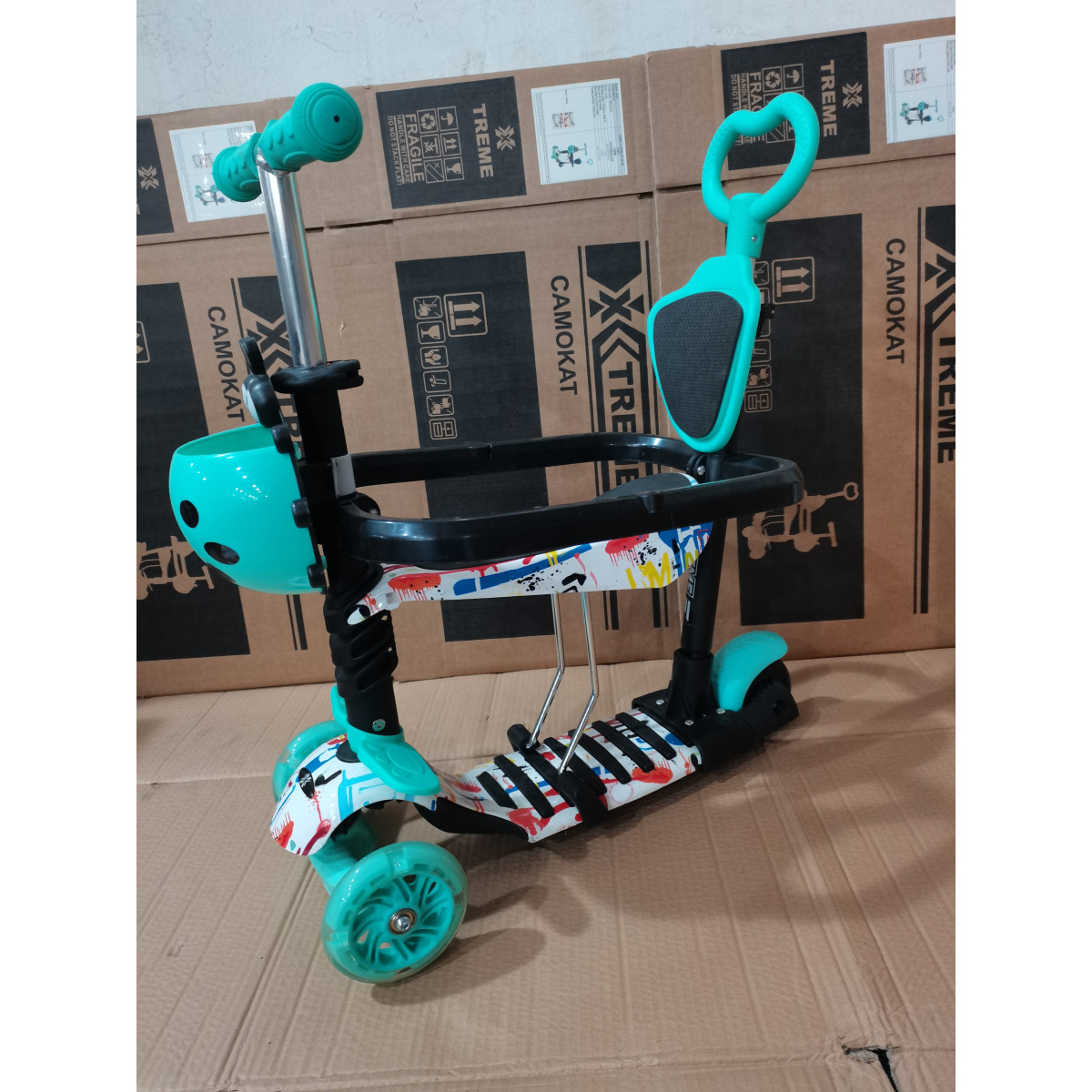 Детский самокат X-TREME KS-705-5W Бирюзовый