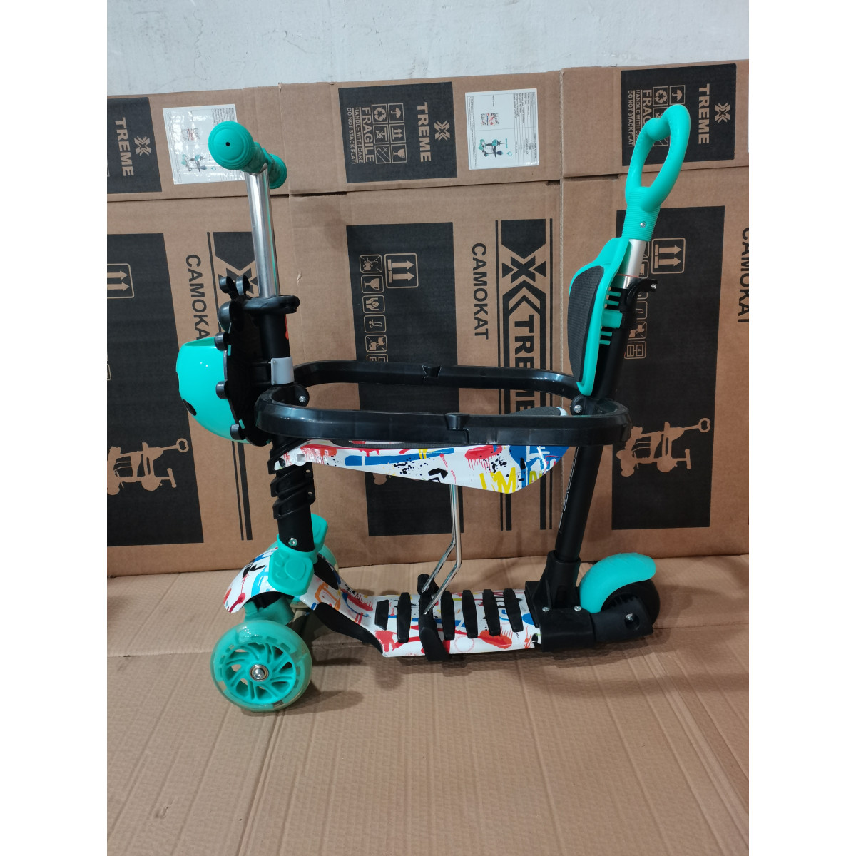 Детский самокат X-TREME KS-705-5W Бирюзовый