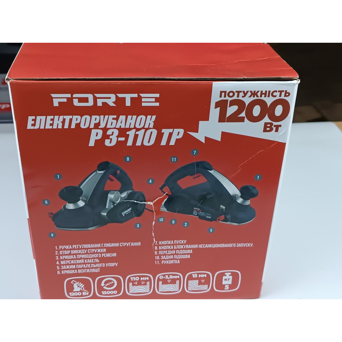 Электрический рубанок Forte P 3-110 TP