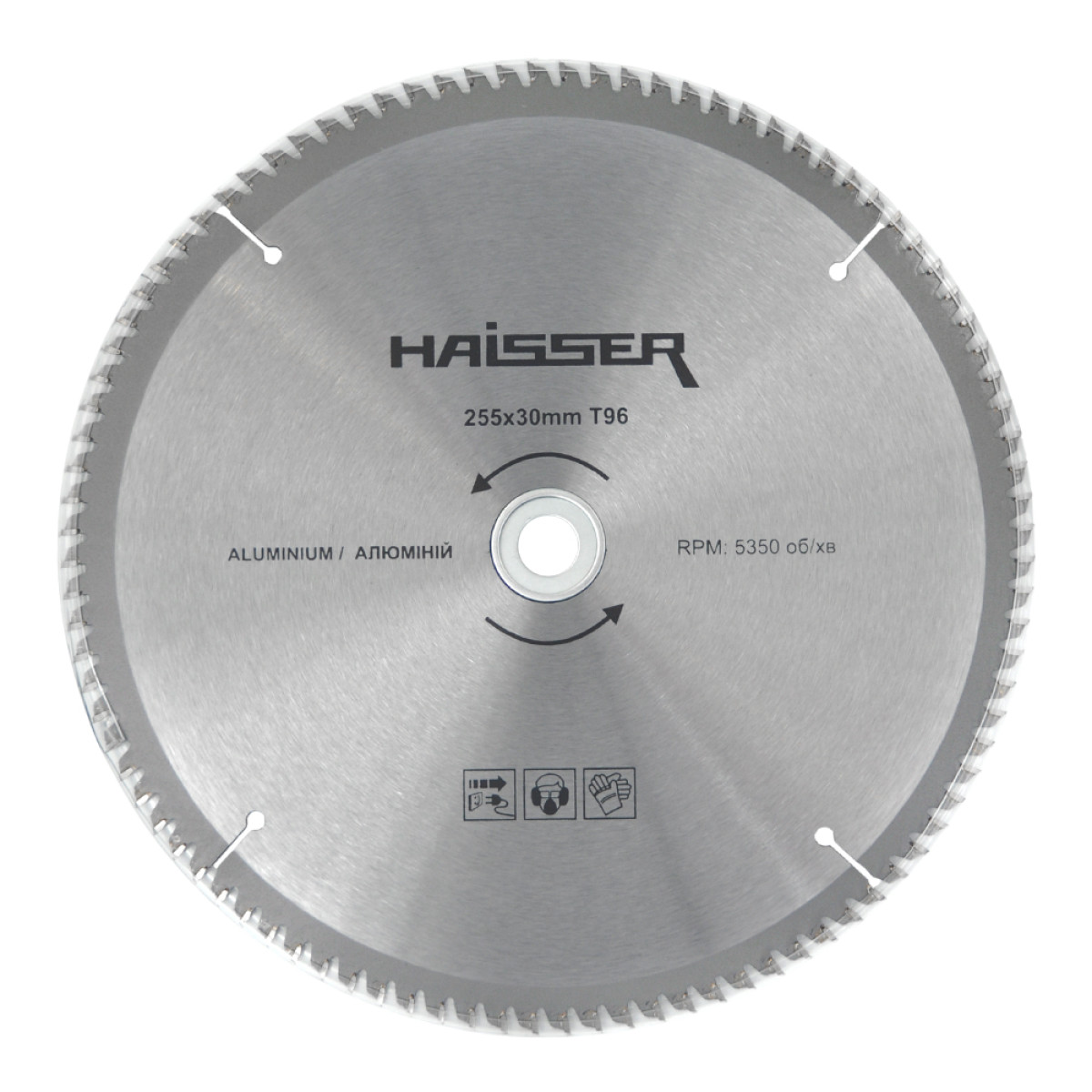 Диск пильний по алюмінію - 255х30/96 зуб Haisser