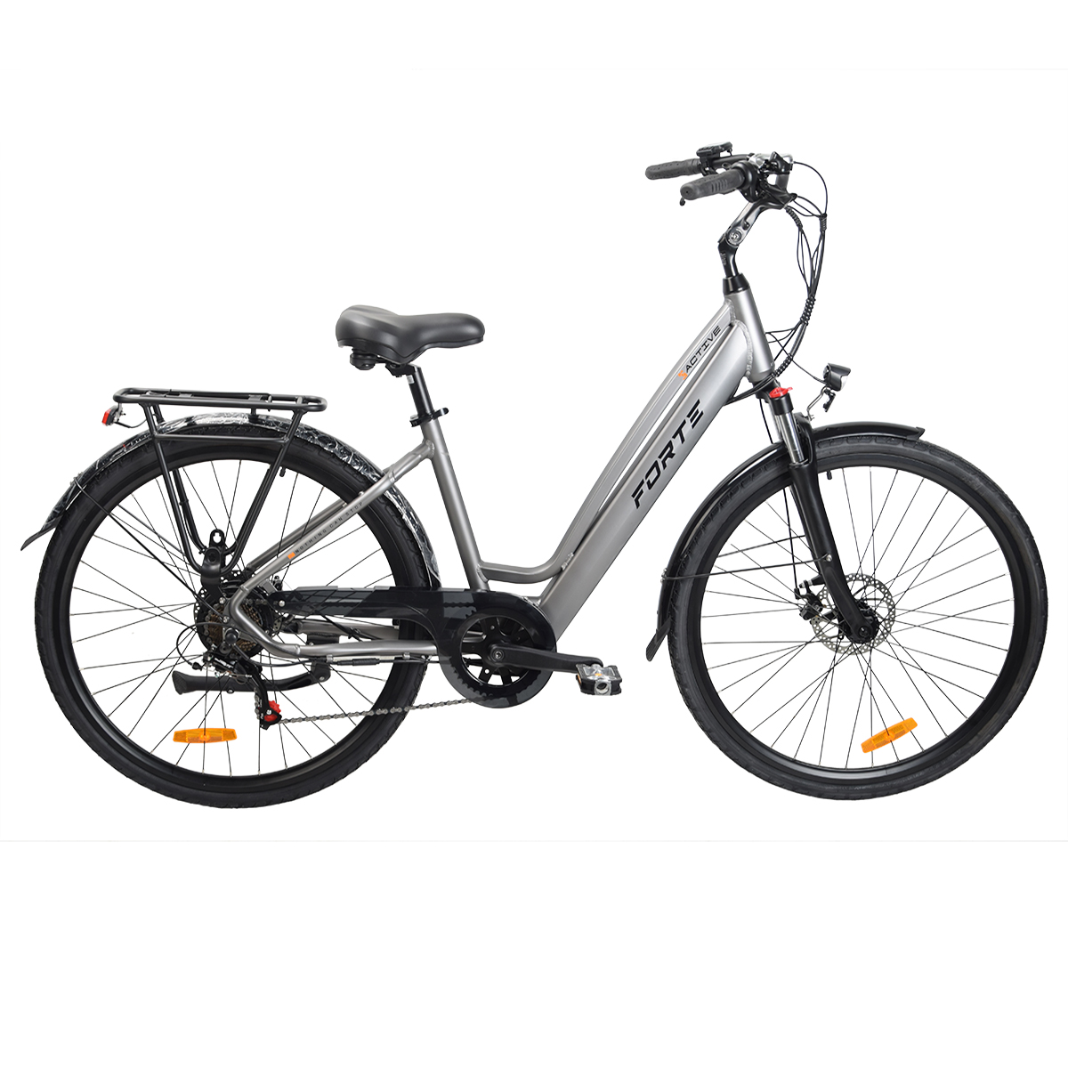 Велосипед акумуляторний FORTE ACTIVE 350Вт, 36В/10Ач 17"/27,5" сірий