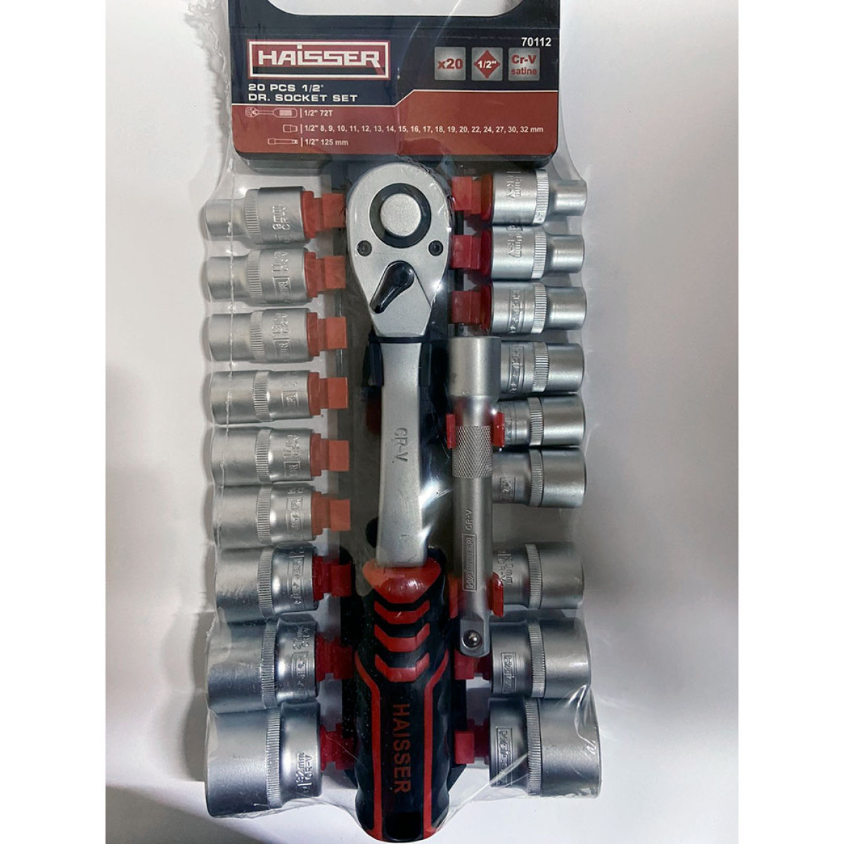 Набір насадок торцевих з тріскачкою HAISSER 1/2", 20 од.