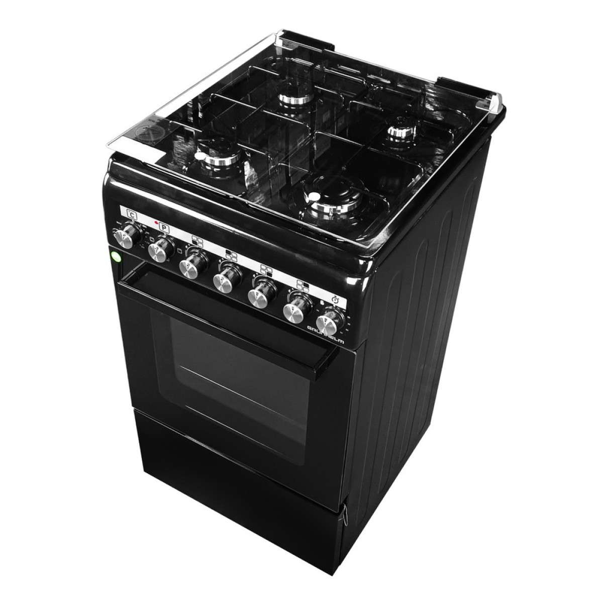 Плита газоелектрична FLG5612MB чорна Grunhelm