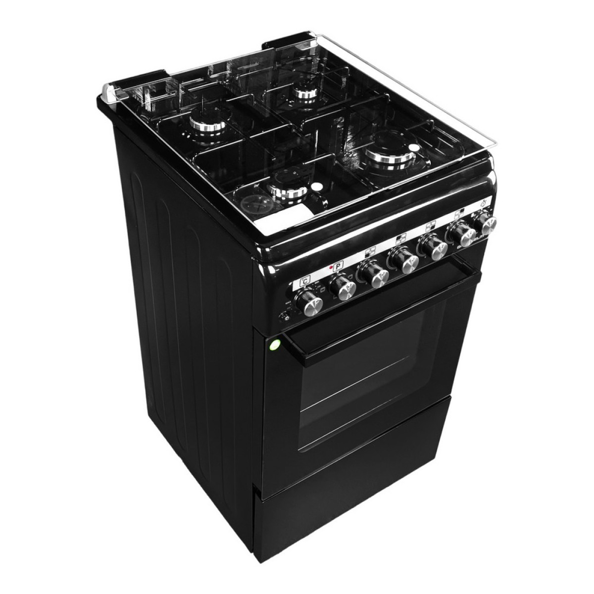 Плита газоелектрична FLG5612MB чорна Grunhelm