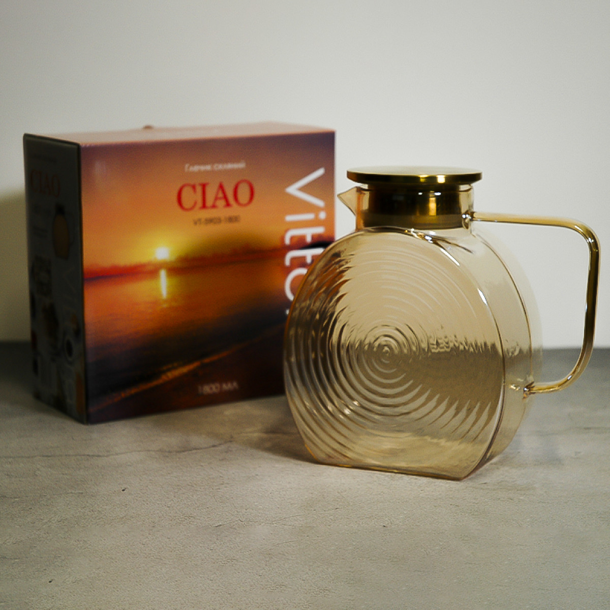 Глечик скляний VT-5903-1800 Ciao 1,8L VITTORA