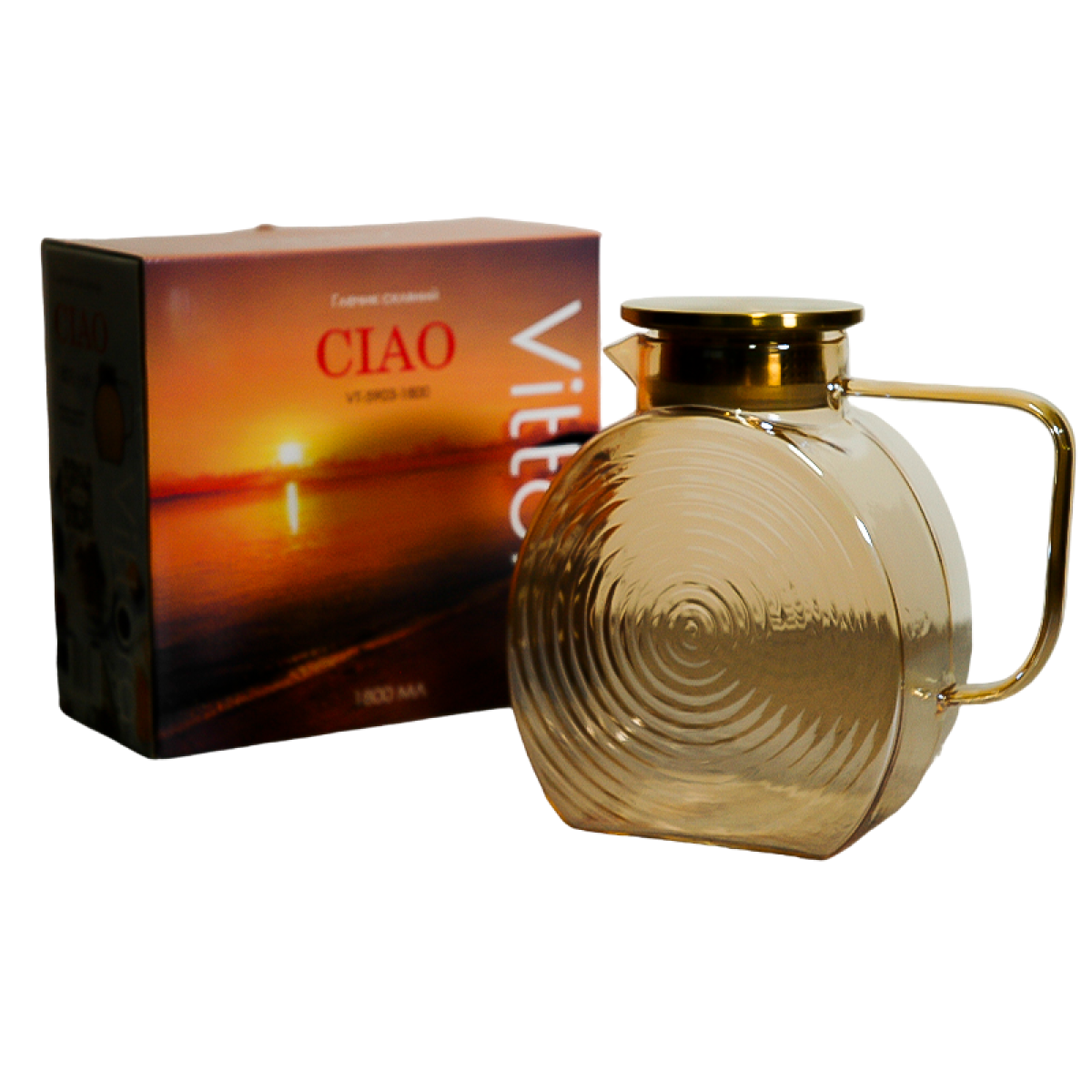Глечик скляний VT-5903-1800 Ciao 1,8L VITTORA