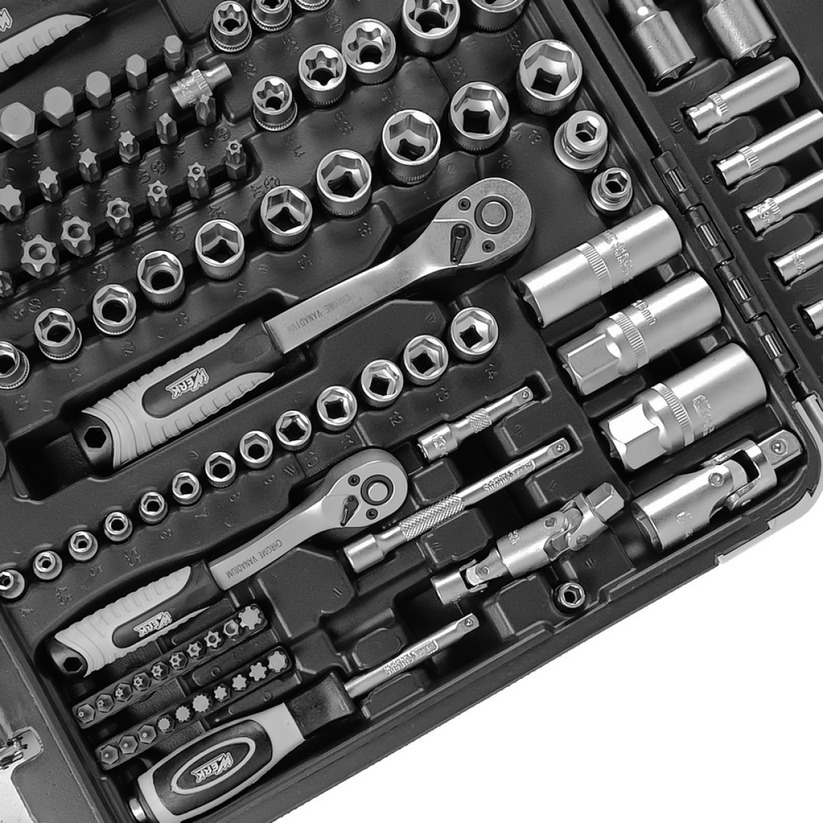 Набір інструментів професійний 1/2", 3/8" і 1/4" 172 од. WERK 70251