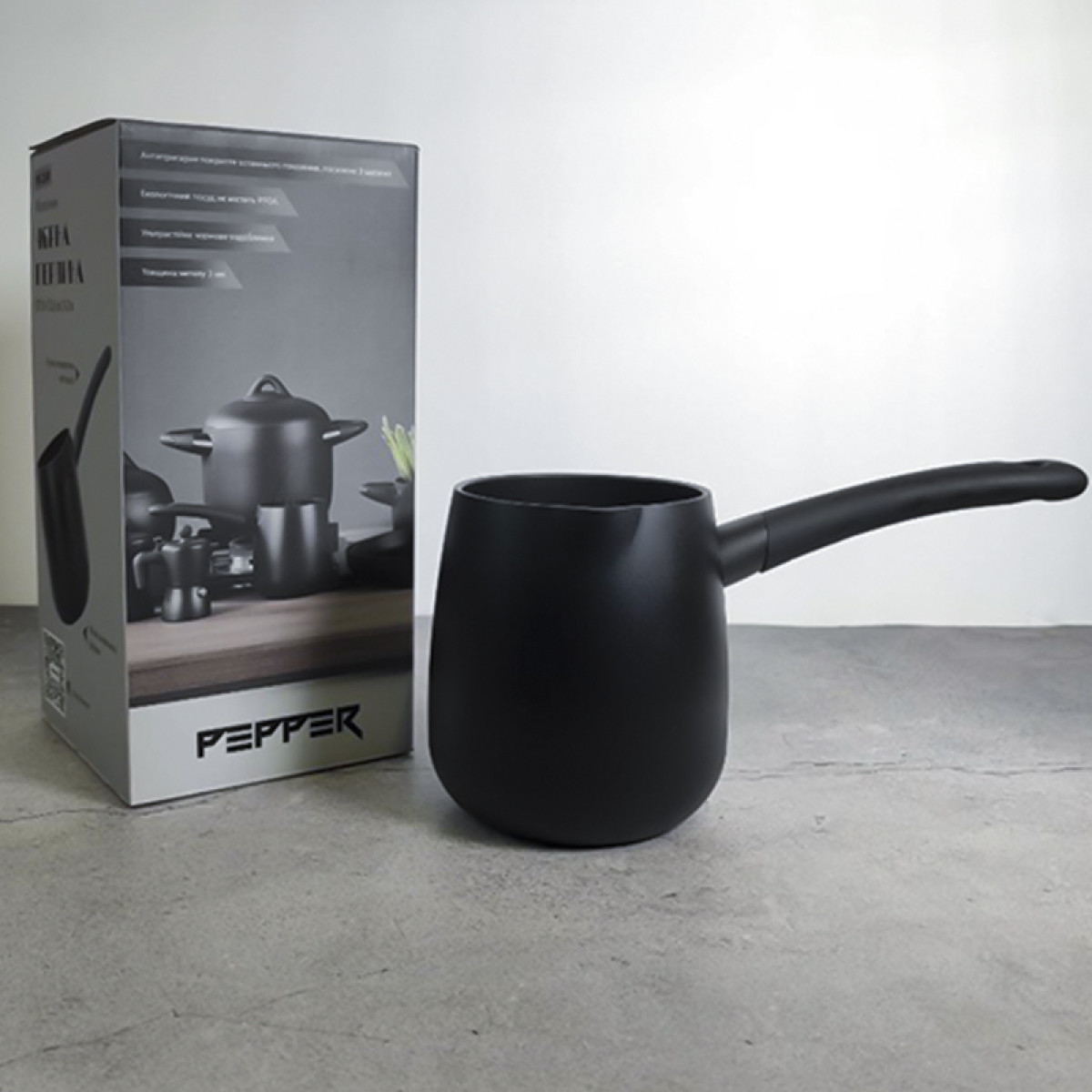 Молочник PR-2240 Чорна Перлина 10х13,6 см. 1.1л PEPPER