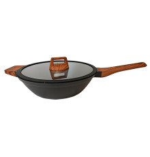 Сковорода PR-2314-30 wok з кришкою Wood 30 см. PEPPER
