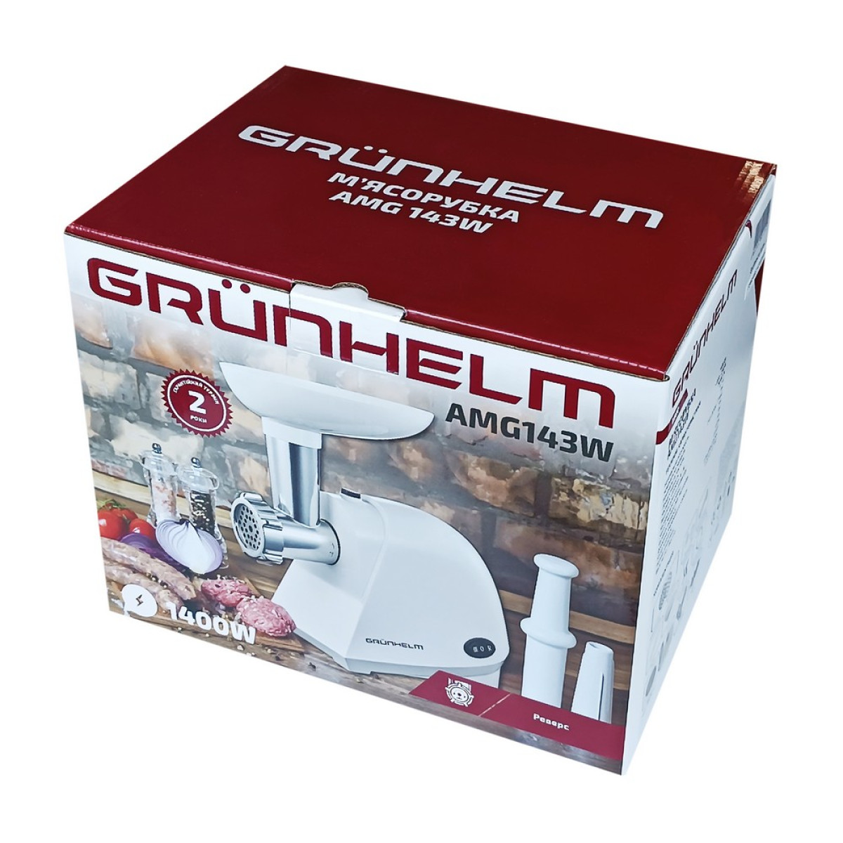 М'ясорубка Grunhelm AMG143W