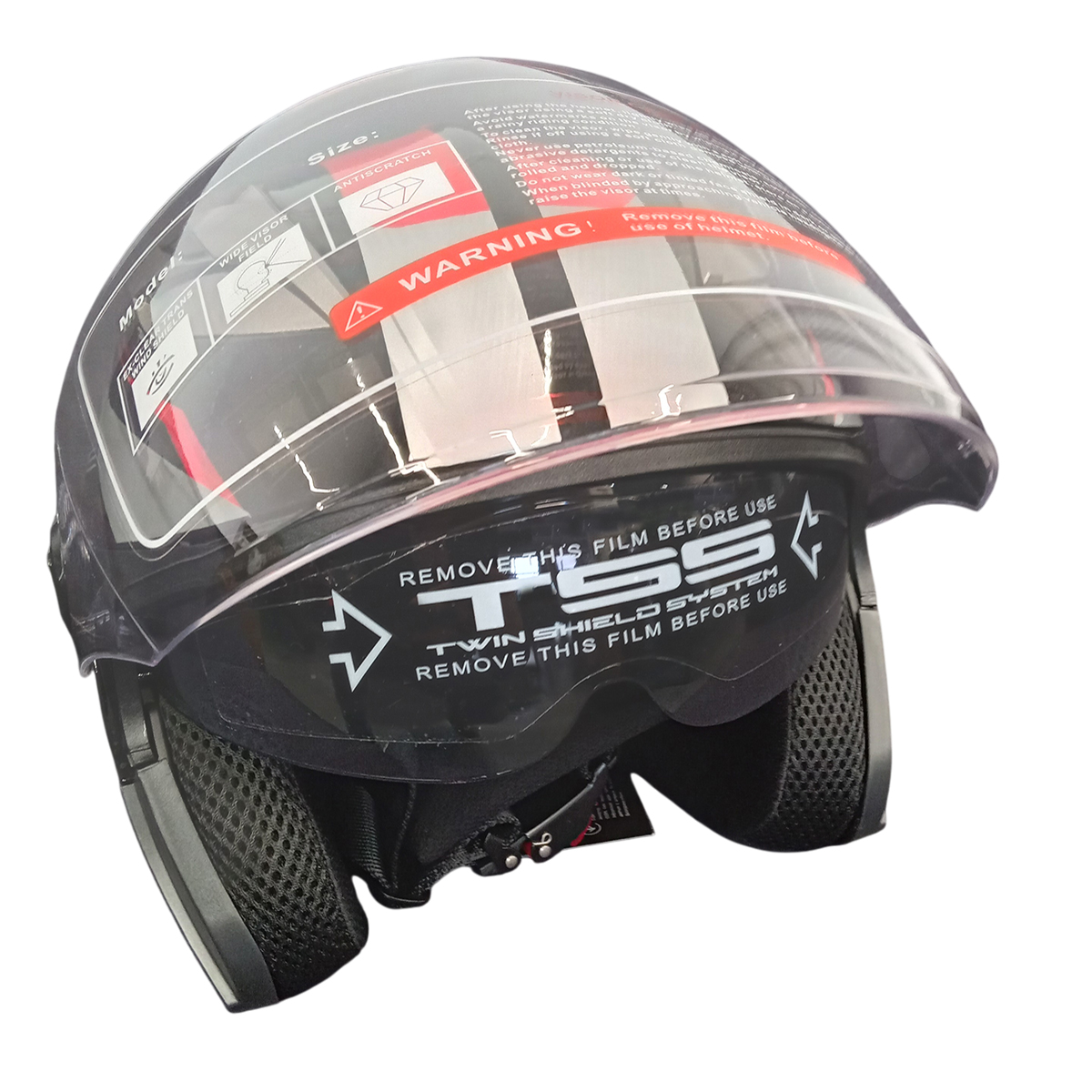 Мотошолом FORTE BLD-708 Чорно-червоний S