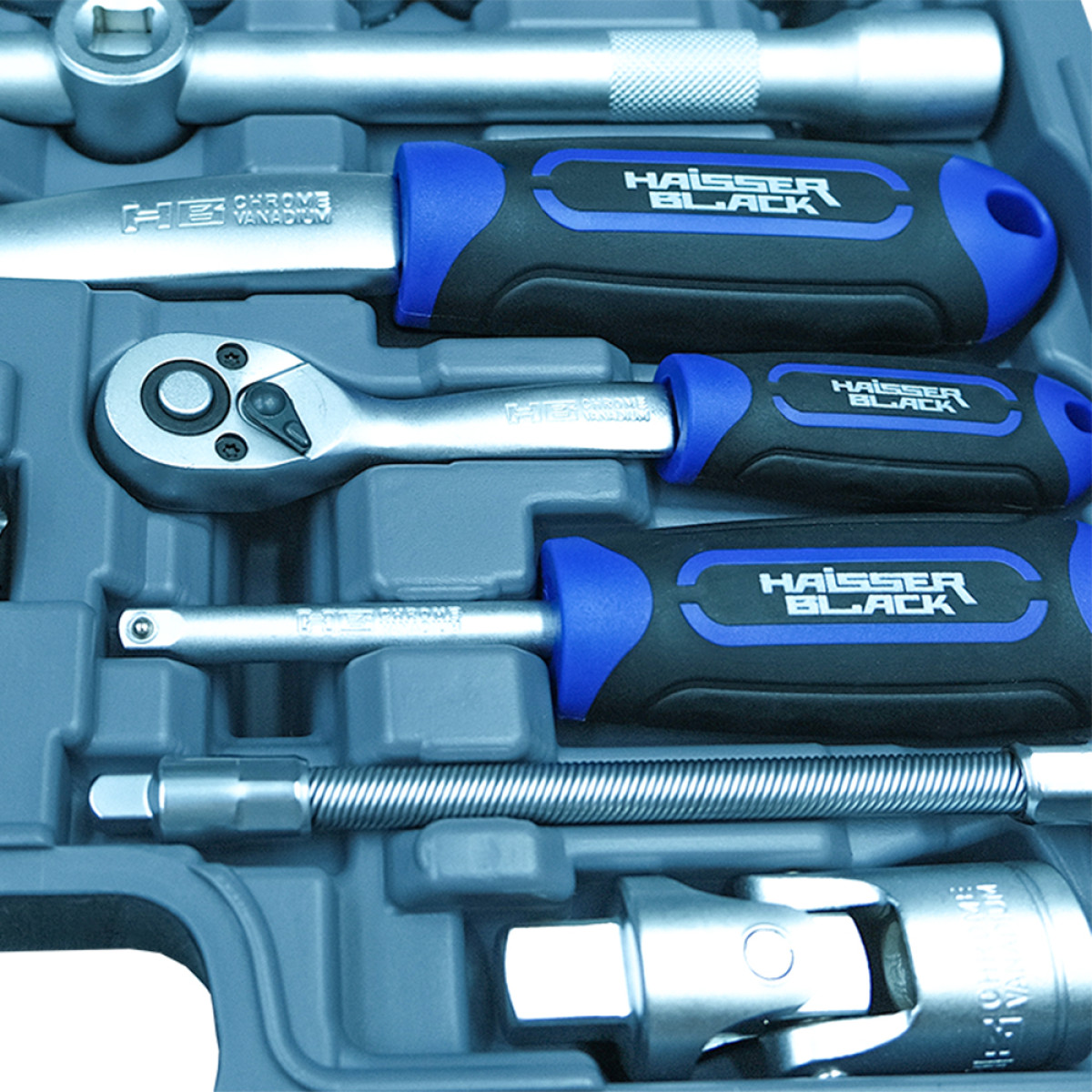 Набір інструментів професійний 1/4" 46 од. Haisser BLACK 70256
