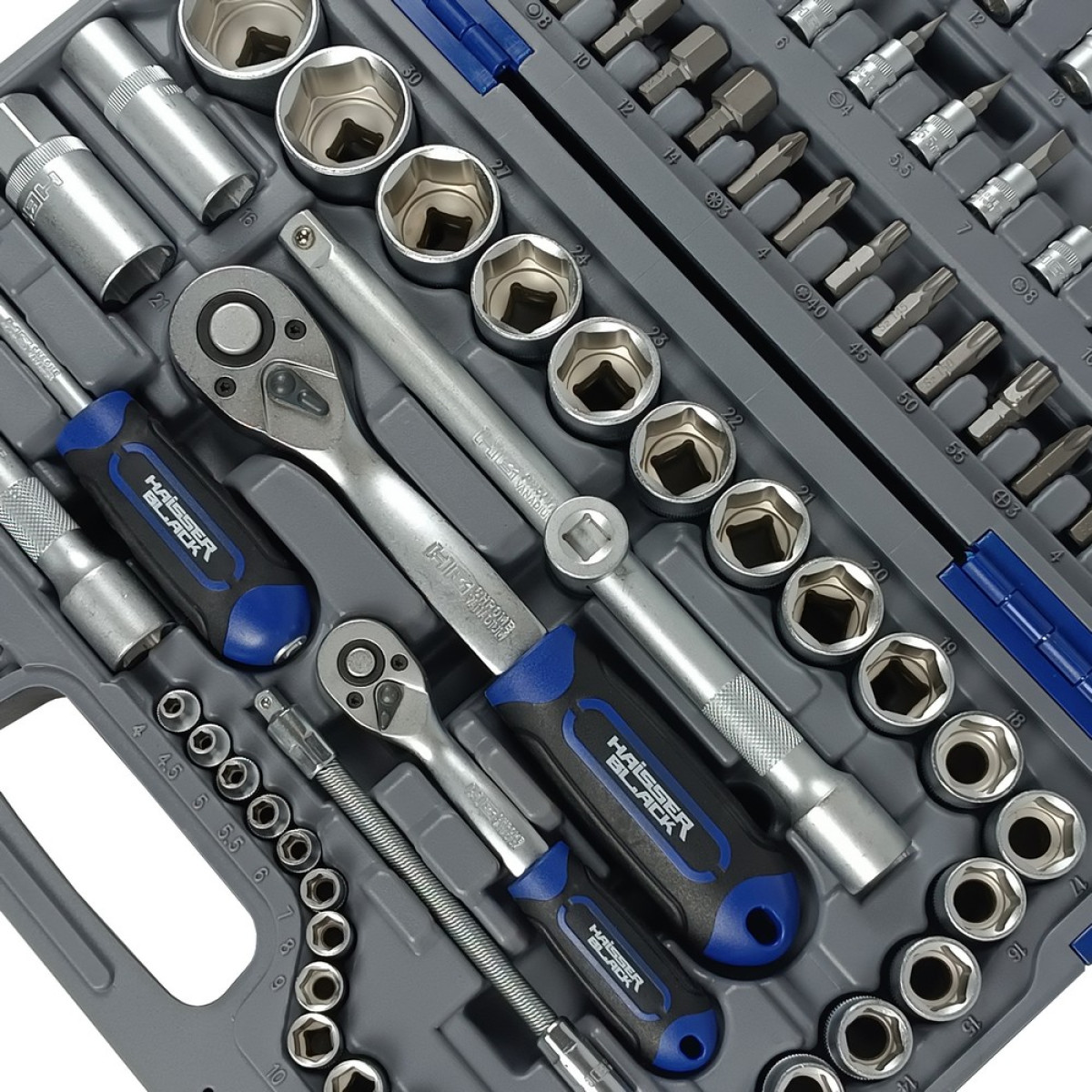 Набор инструментов профессиональный 1/4" и 1/2" 94 ед. Haisser BLACK 70254