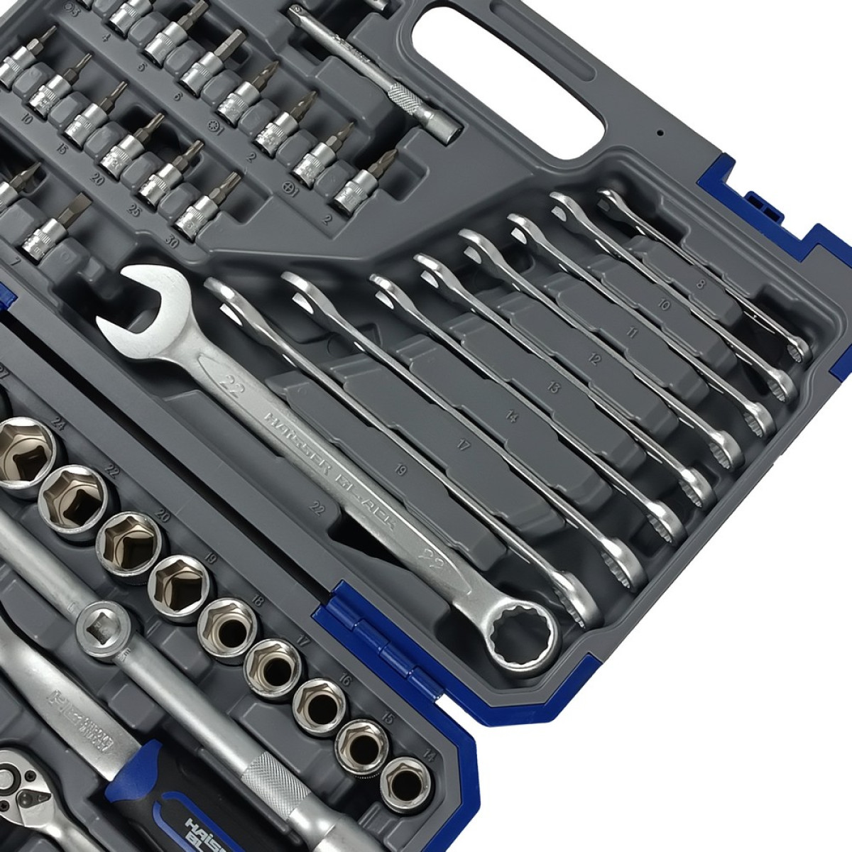 Набір інструментів професійний 1/4" і 1/2" 82 од. Haisser BLACK 70253