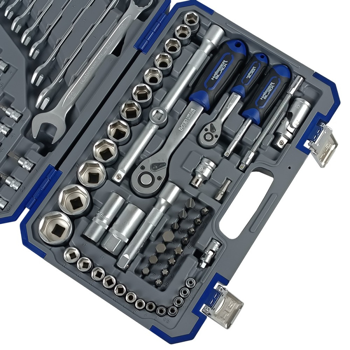 Набір інструментів професійний 1/4" і 1/2" 82 од. Haisser BLACK 70253