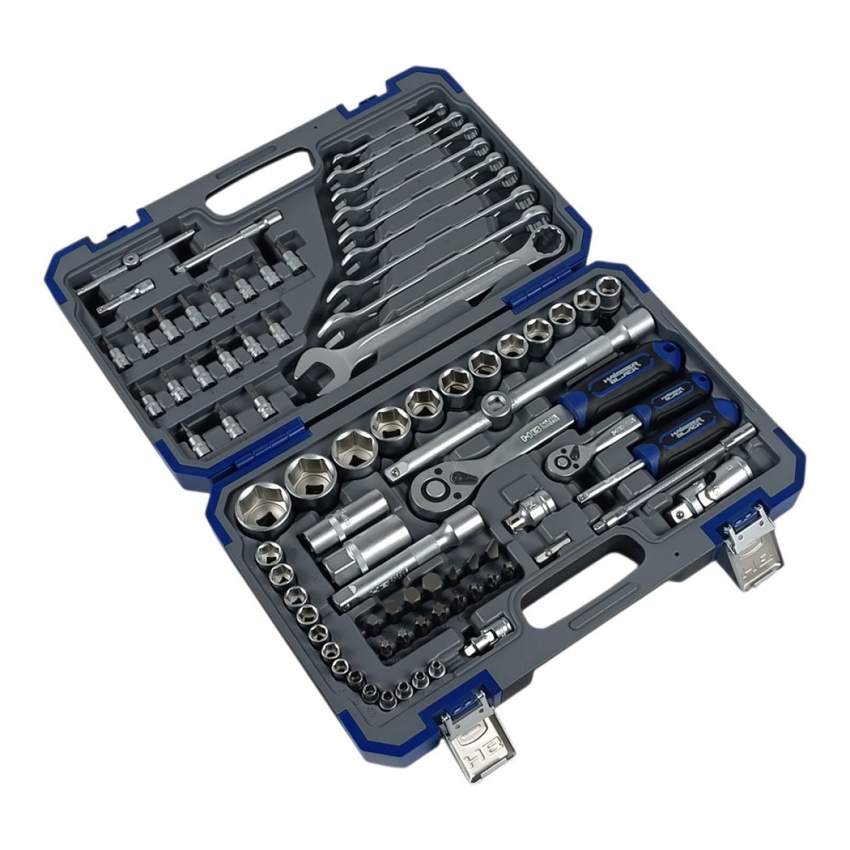 Набір інструментів професійний 1/4" і 1/2" 82 од. Haisser BLACK 70253