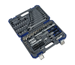 Набор инструментов профессиональный 1/4" и 1/2" 82 ед. Haisser BLACK 70253