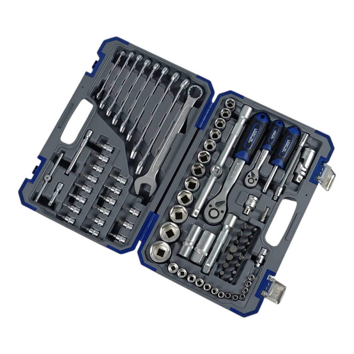 Набір інструментів професійний 1/4" і 1/2" 82 од. Haisser BLACK 70253