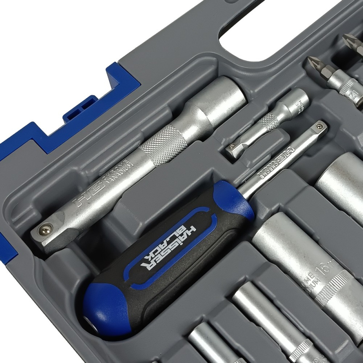 Набір інструментів професійний 1/4" і 1/2" 108 од. Haisser BLACK 70255