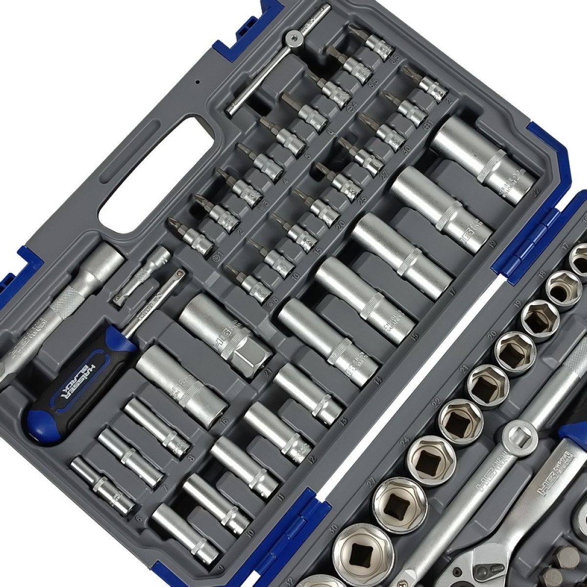 Набір інструментів професійний 1/4" і 1/2" 108 од. Haisser BLACK 70255