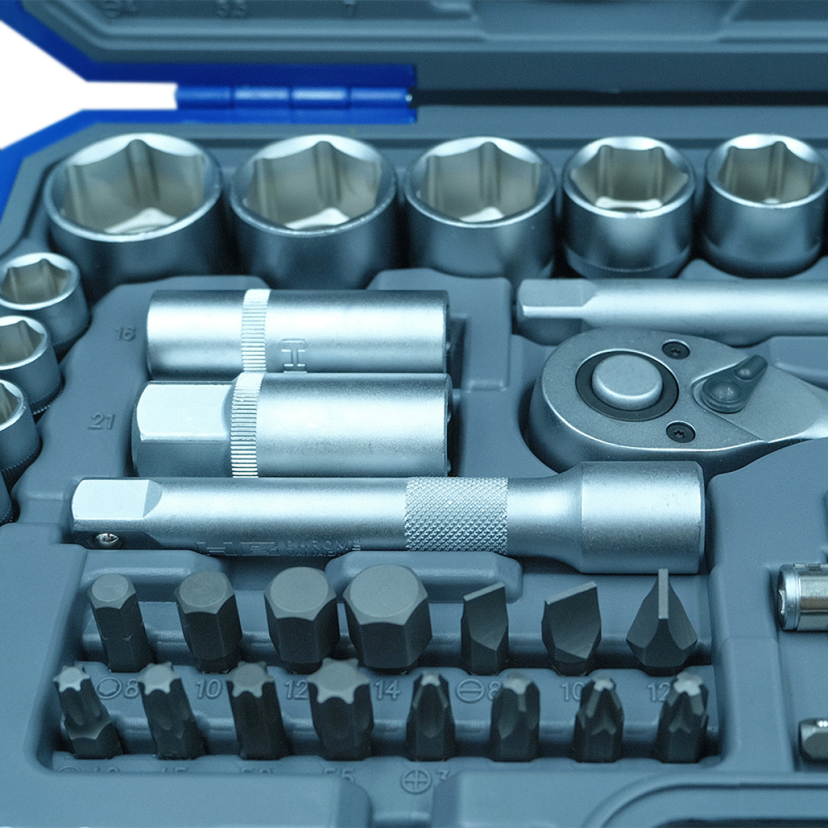 Набір інструментів професійний 1/4" і 3/8" і 1/2" 151 од. Haisser BLACK 70257