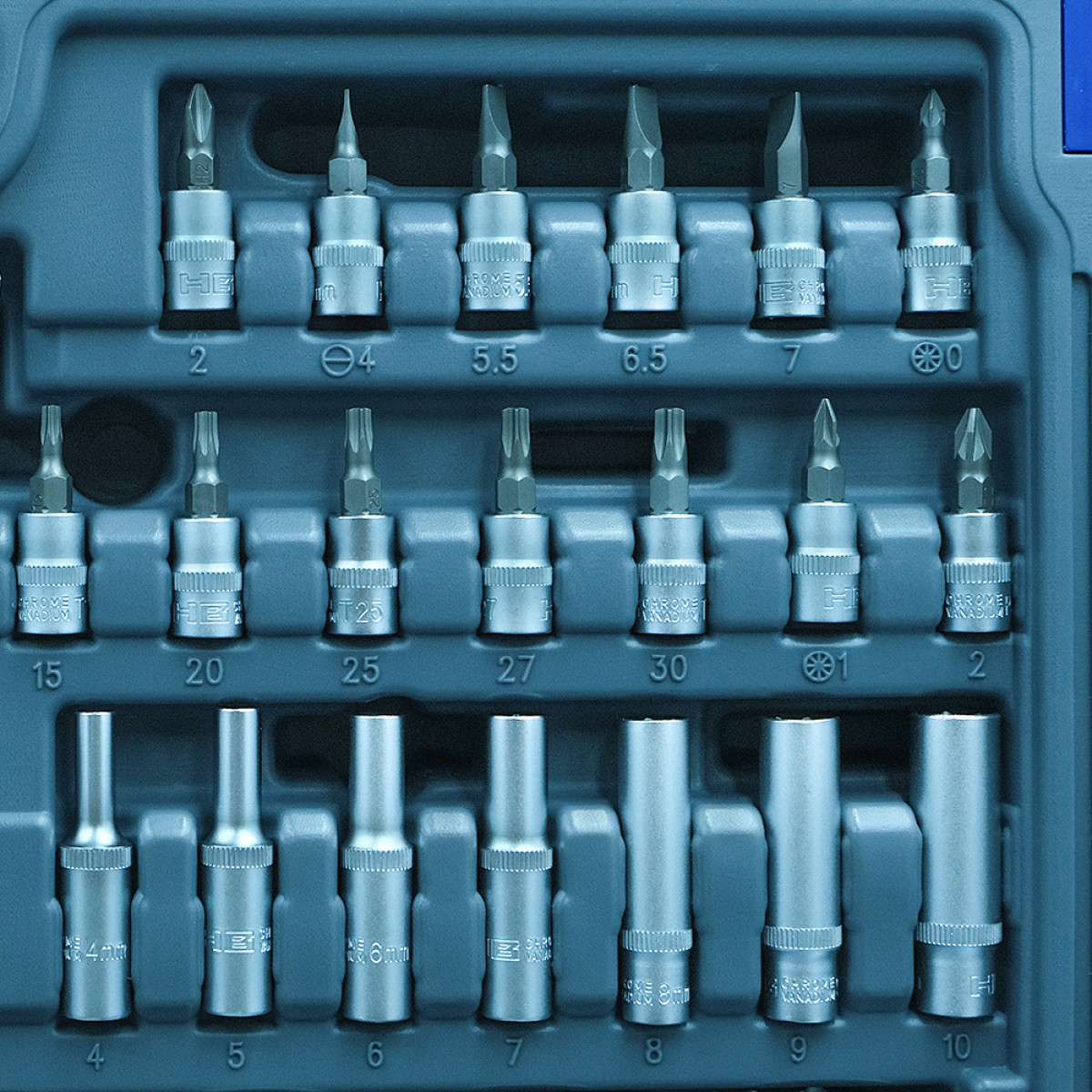 Набір інструментів професійний 1/4" і 3/8" і 1/2" 151 од. Haisser BLACK 70257