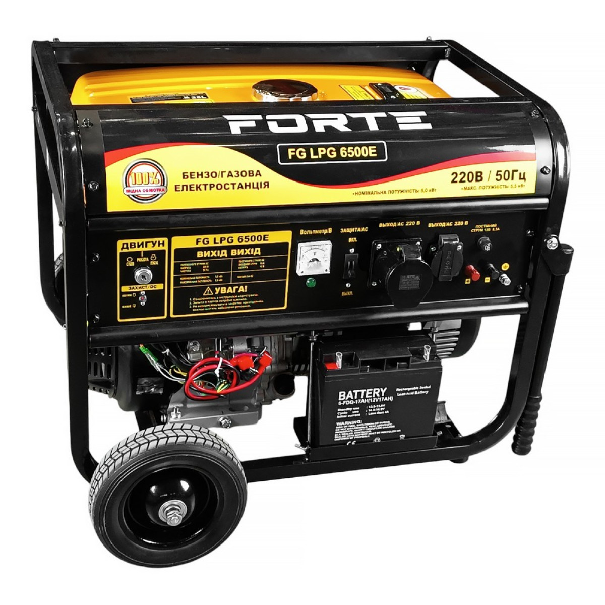 Генератор бензогазовый Forte FG LPG6500E