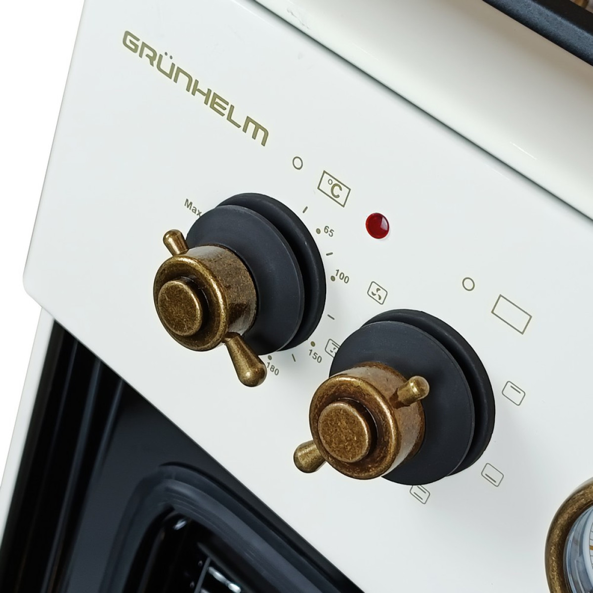 Плита газоелектрична Grunhelm FDR661234BE Бежева