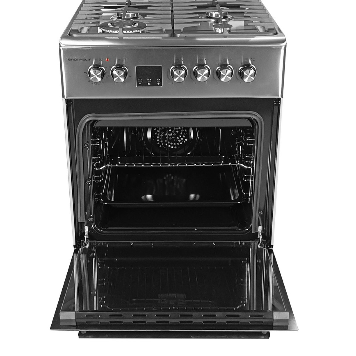 Плита газоелектрична Grunhelm FD66234I Нержавійка