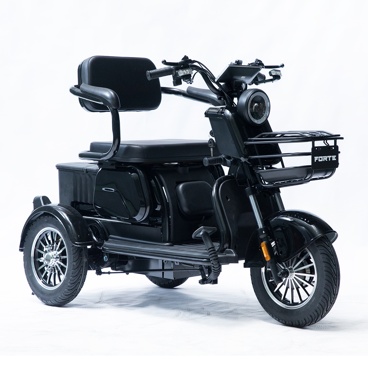 Трицикл акумуляторний Forte Family-P1000 Чорний