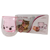 Набір чашок VT-5317-250 KITTY PINK з подвійним дном 2 шт. 250мл Vittora