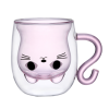 Набір чашок VT-5317-250 KITTY PINK з подвійним дном 2 шт. 250мл Vittora