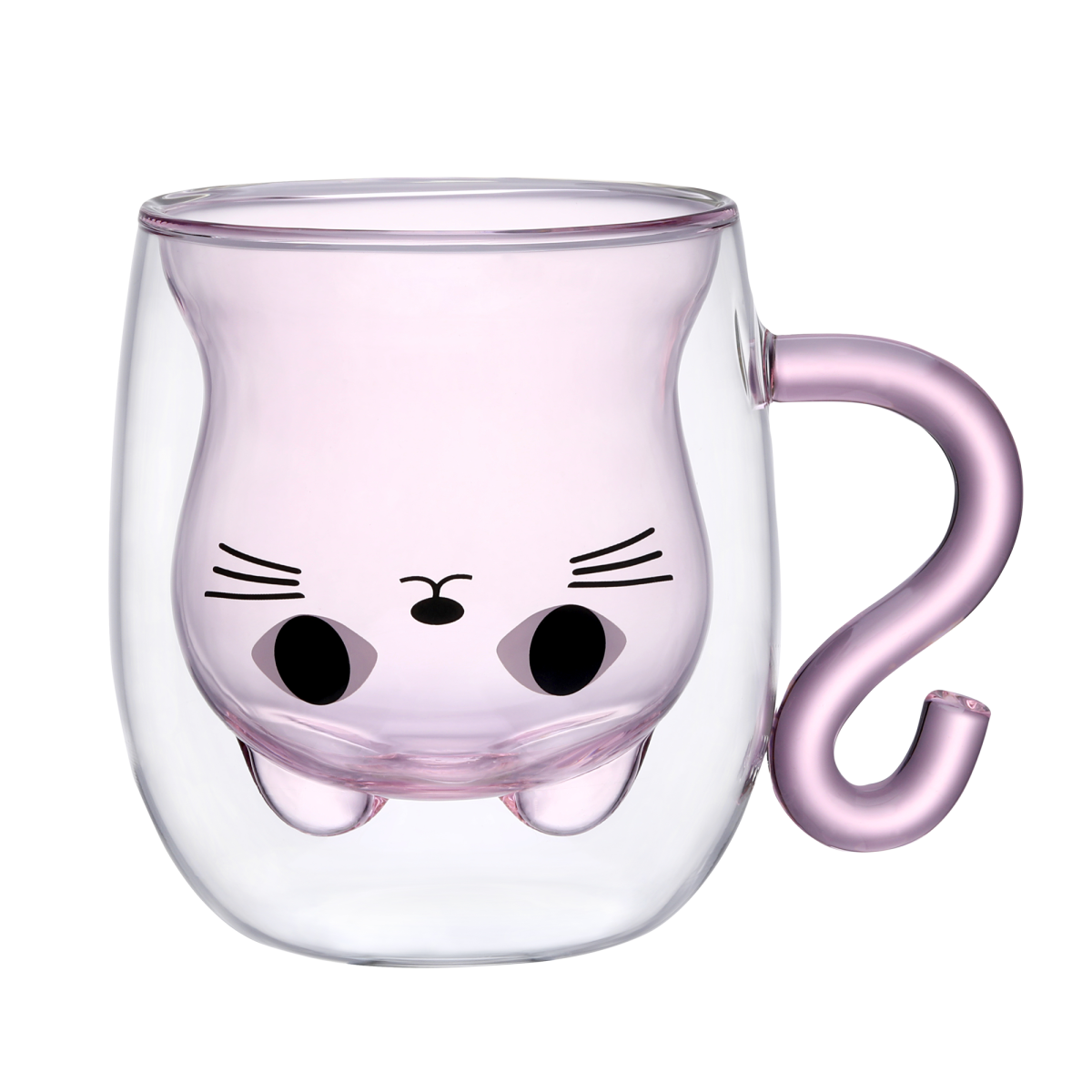 Набір чашок VT-5317-250 KITTY PINK з подвійним дном 2 шт. 250мл Vittora