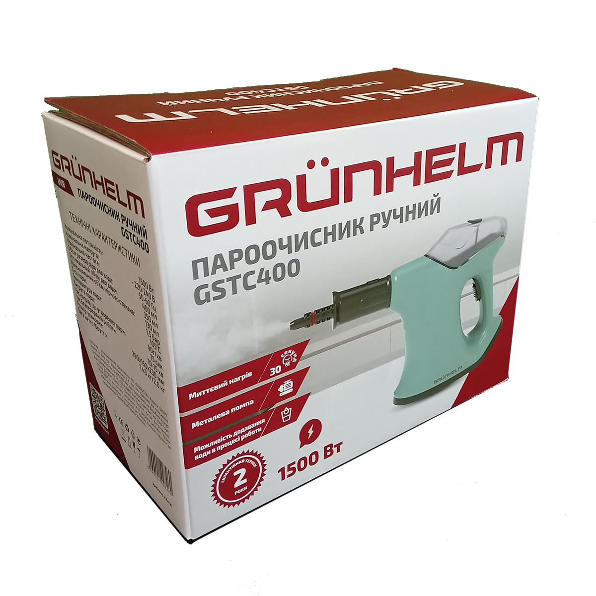 Пароочиститель ручной GSTC400 Grunhelm